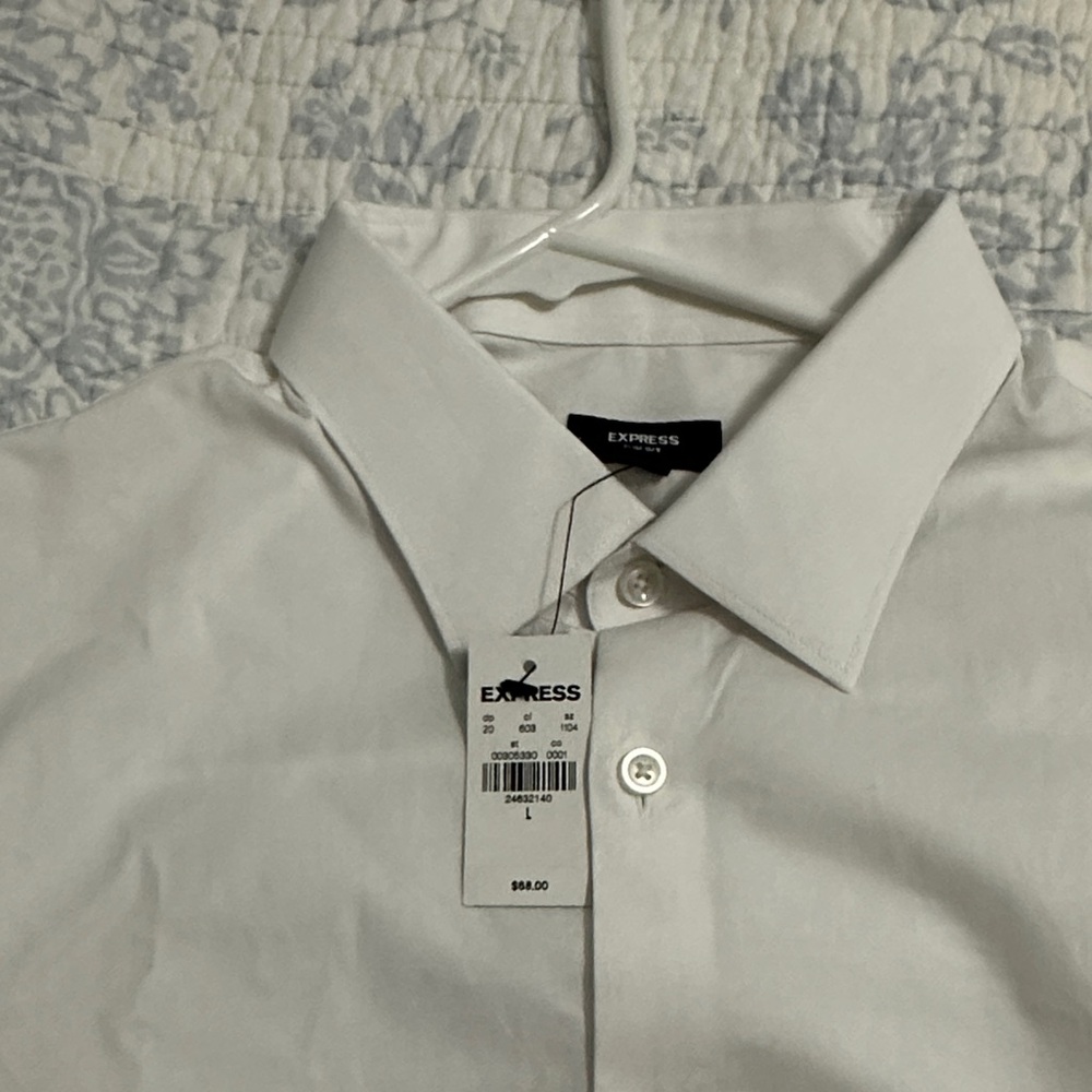Express Men's Classic Cream Dress Shirt
